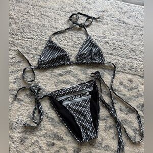 Dior Monogram Bikini in Black and White New  size S